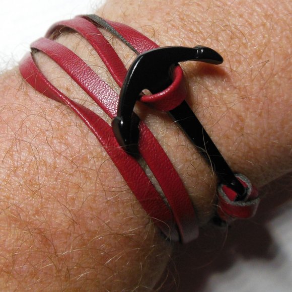 Set of 3 leather adjustable wrap bracelets NWOT - Picture 1 of 6